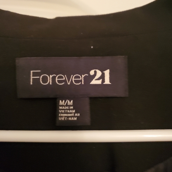 Forever 21 Suit Jacket Black Stripes - M - Picture 3 of 5